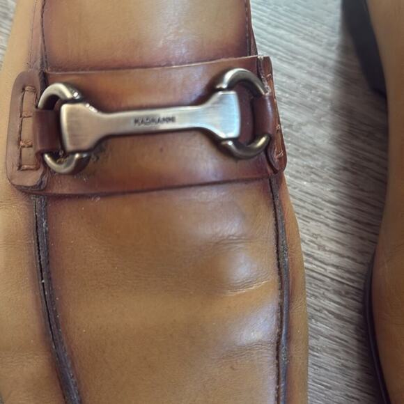 Magnanni Rafa II Apron Men’s Toe Bit Brown Loafers 8M Leather Dress Shoes Office - Picture 6 of 10